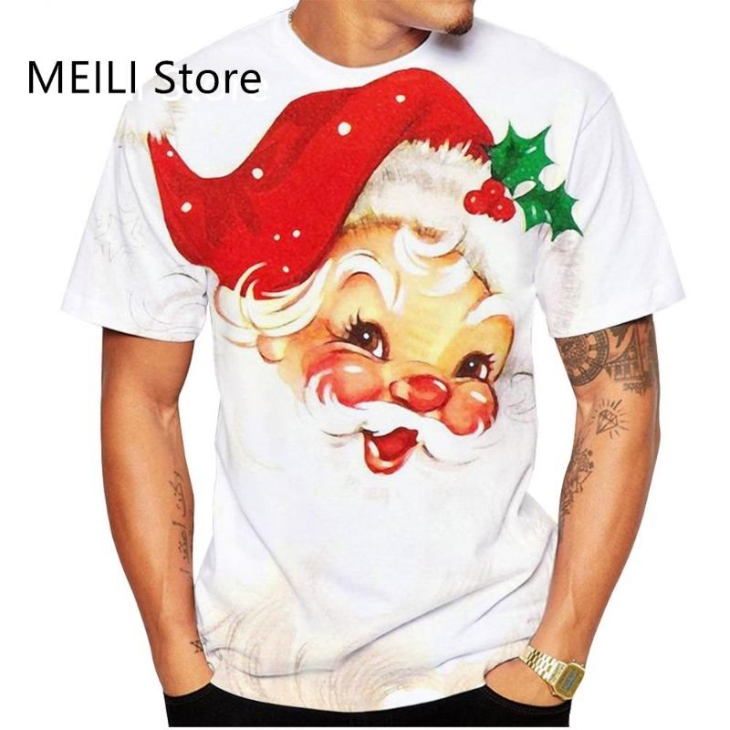 Christmas Men's T-Shirt 3D Print Casual Cartoon Short Sleeve Tee Shirts Fashion Tops Crew Neck Pullover Male Oversized Clothing