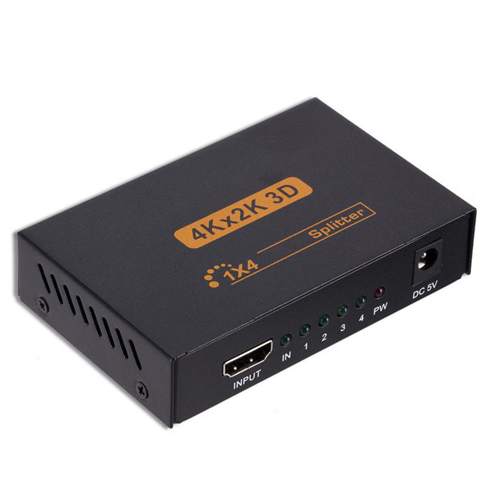 

Video Splitter Hub HDMI-compatible 1-in-4-out 2160P Switch Box High Video Audio Switcher