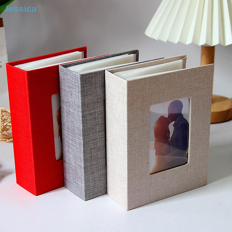 100 Pockets Fabric Po Album With Window Cover- Memory Book For Weddingtravelfamily Posdecor Picture Storage Album