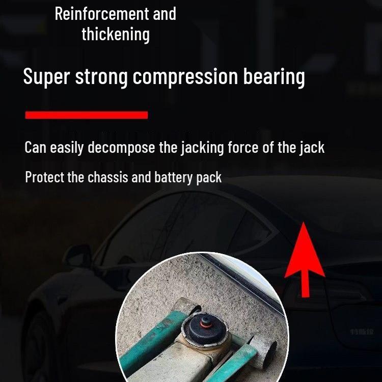 Shock Absorbing Rubber Pad for Tesla Model 3/Y: Jack and Car Bottom Heightening Accessory