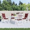 Hochlehner Seat Cushions 4 Pcs Melange Burgundy 120 X 50 X 7 Cm Fabric