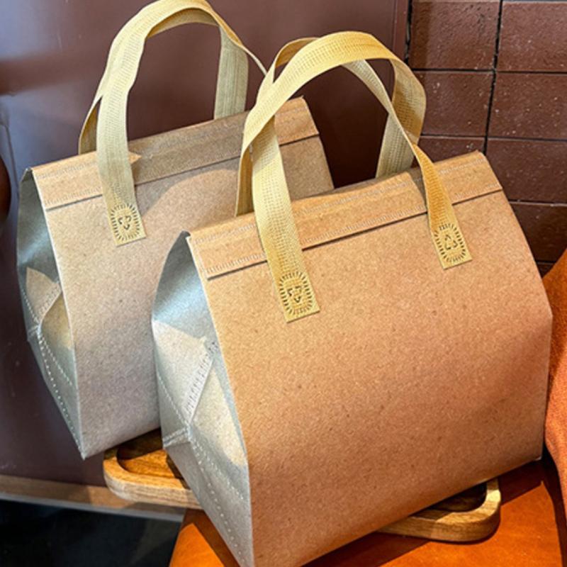 Non-Woven Insulation Bags Tote Fabric Portable For Coffee Food Cake Drinks Package Delivery Keep Warm Cold Reusable Pouch