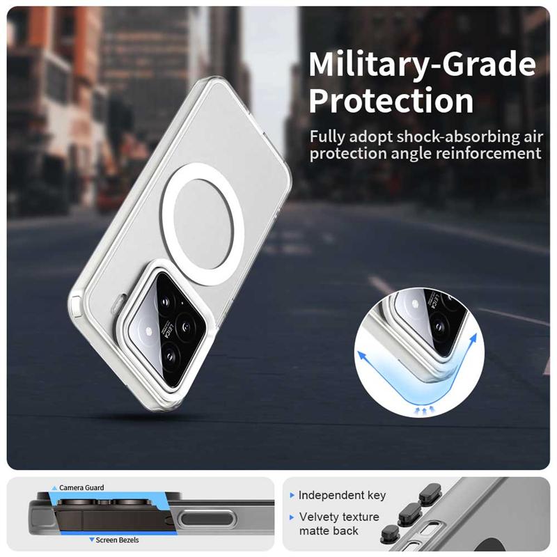 For Xiaomi 15 Case Cover Xiaomi Mi 15 Capas Phone Bumper Armor Back Transparent Magnetic Matte Clear Fundas Xiaomi 15 Xiaomi15