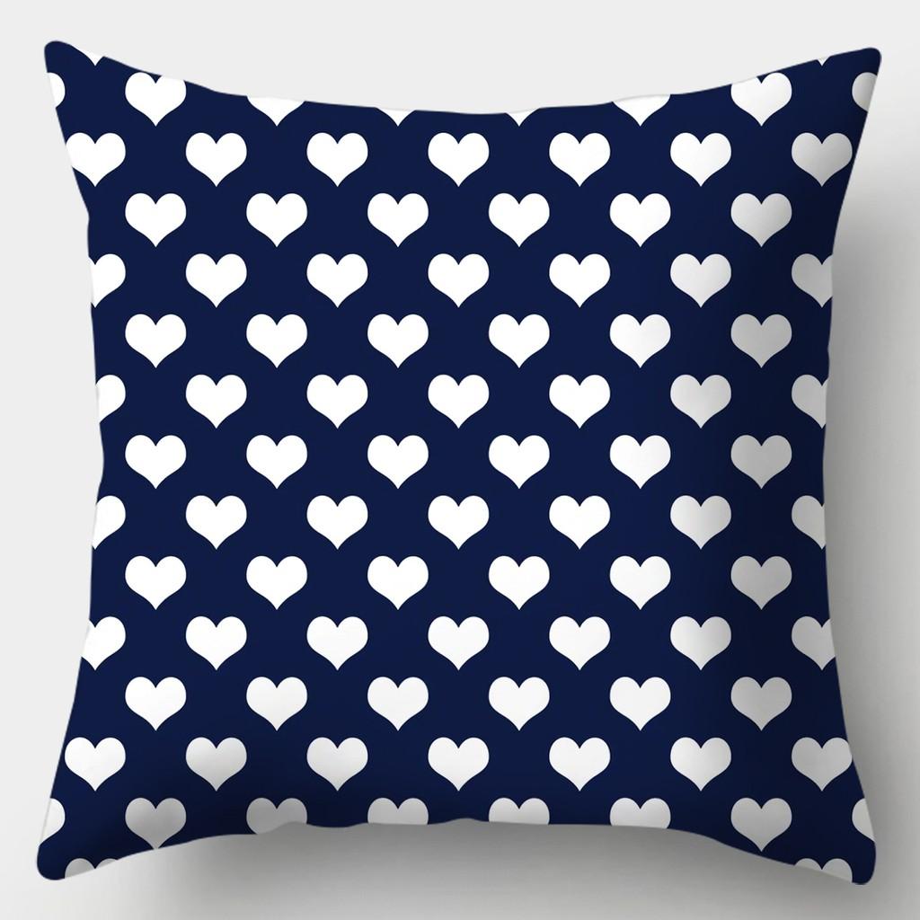Creative Blue Collection Pillowcase Square Sofa Pillowcase Striped Plaid Cushion Cover