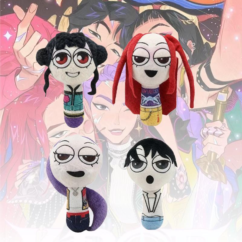 25CM New Hot Anime Figure Kpop Demons Hunters Creative Rhythm Box Plush Cute Pillow Soft Dolls for Fans Christmas Birthday Gifts