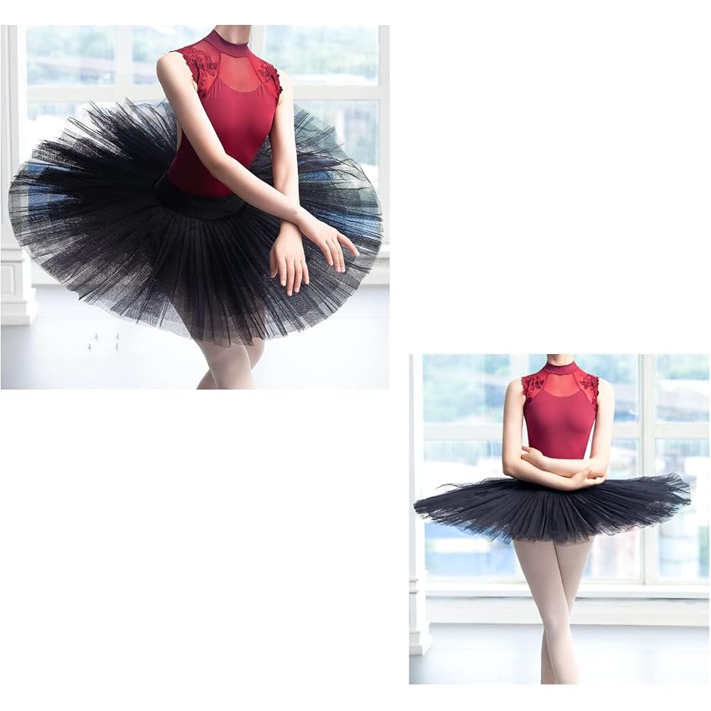 ProDance PLHI009M High Neck Elegant Stylish Women's Ballet Leotard XXL Red