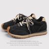 Sports And Leisure Shoes Women'S Annual Round Head Lace-Up Fashionable Retro Lightweight Casual Moral Training Shoes Running Shoes