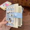 Korean Style Dachshund Embroidery Short Wallet Dopamine Color Zipper Card Bag PU Cartoon Dog Small Item Bag Women Girl