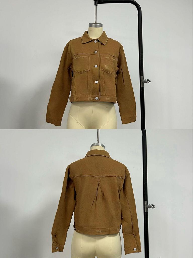 Damen Jeansjacke im lockeren Schnitt: Trendiger europäisch-amerikanischer Stil