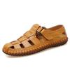 Herren Sandalen Übergröße Handgemacht Sommer Neu Outdoor Freizeit Nähen Atmungsaktiv Rutschfest Flache Schuhe