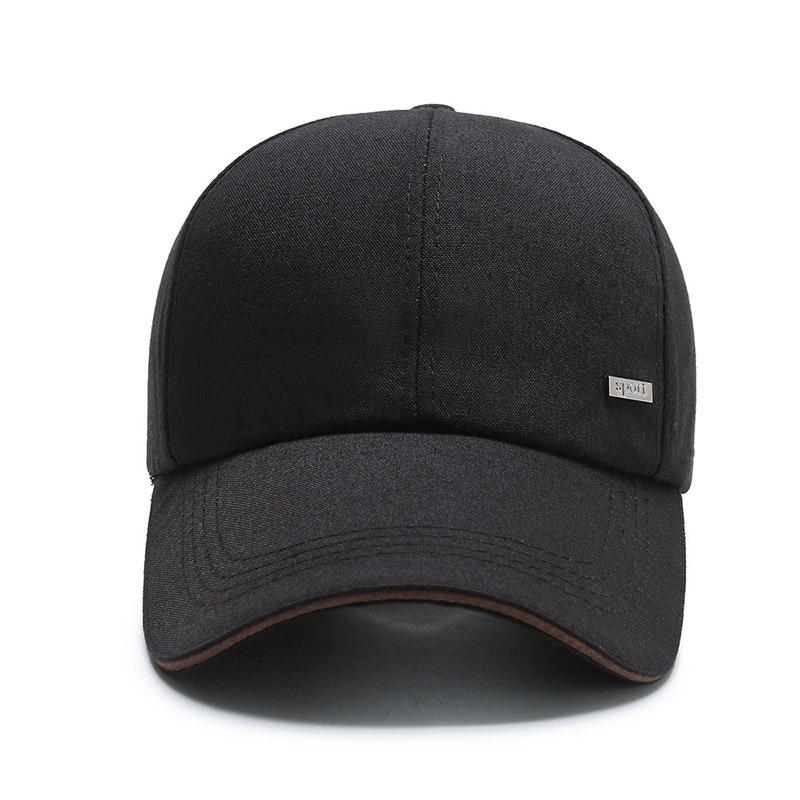 New baseball cap men's cap sun protection sun hat versatile trendy hat versatile canvas solid color hat
