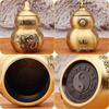 Brass Fire Dragon Gourd Desktop Ornament for Home and Kitchen Décor