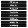 AEA1 4Pcs Car Door Sills Stickers Auto Door Threshold Guard Accessories For Skoda Octavia Kamiq Kodiaq Superb Rapid Karoq Yeti Fabia
