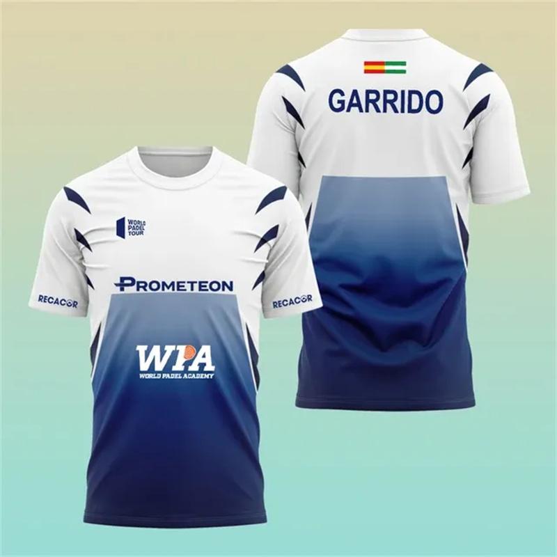 Summer Men Quick Drying Padel Short Sleeved T-shirt Men Professional Tennis Training Apparel Quality Outdoor Sports O-Neck Tees