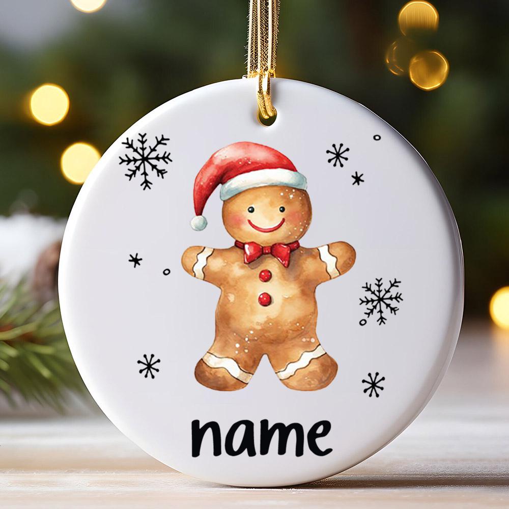 Personalized Ceramic Christmas Ornament Pendant Custom Name Family Xmas Decor Monogram Photography Accessories Keepsake Gifts