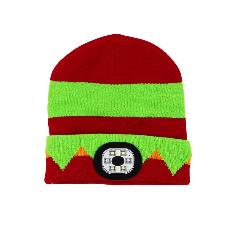 

LED Knitted Hat Night Running Hat One Size