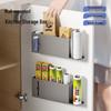 Nail-Free Refrigerator Storage Rack with Paper Towel and Wrap Holder