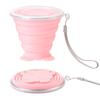 180Ml Portable Silicone Folding Water Cup Heat Resistant Foldable Mug With Lid For Outdoor Travel Drinking