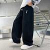 Pavasarinės vaikiškos plačios kelnės sportui paaugliams berniukams Streetwear mados laisvos kelnės vaikams su elastine juosta