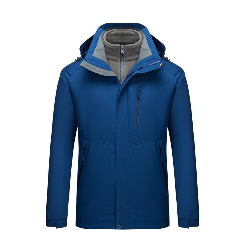 Men’s and Women’s 3-in-1 Detachable Waterproof Windbreaker – Trendy Autumn/Winter Thick Jacket