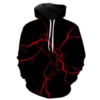 Lightning 3D Geprinte Heren Hoodie Mode Sweatshirts Pullover Lange Mouw Jongen Meisje Hoodies Streetwear Casual Jas met Capuchon