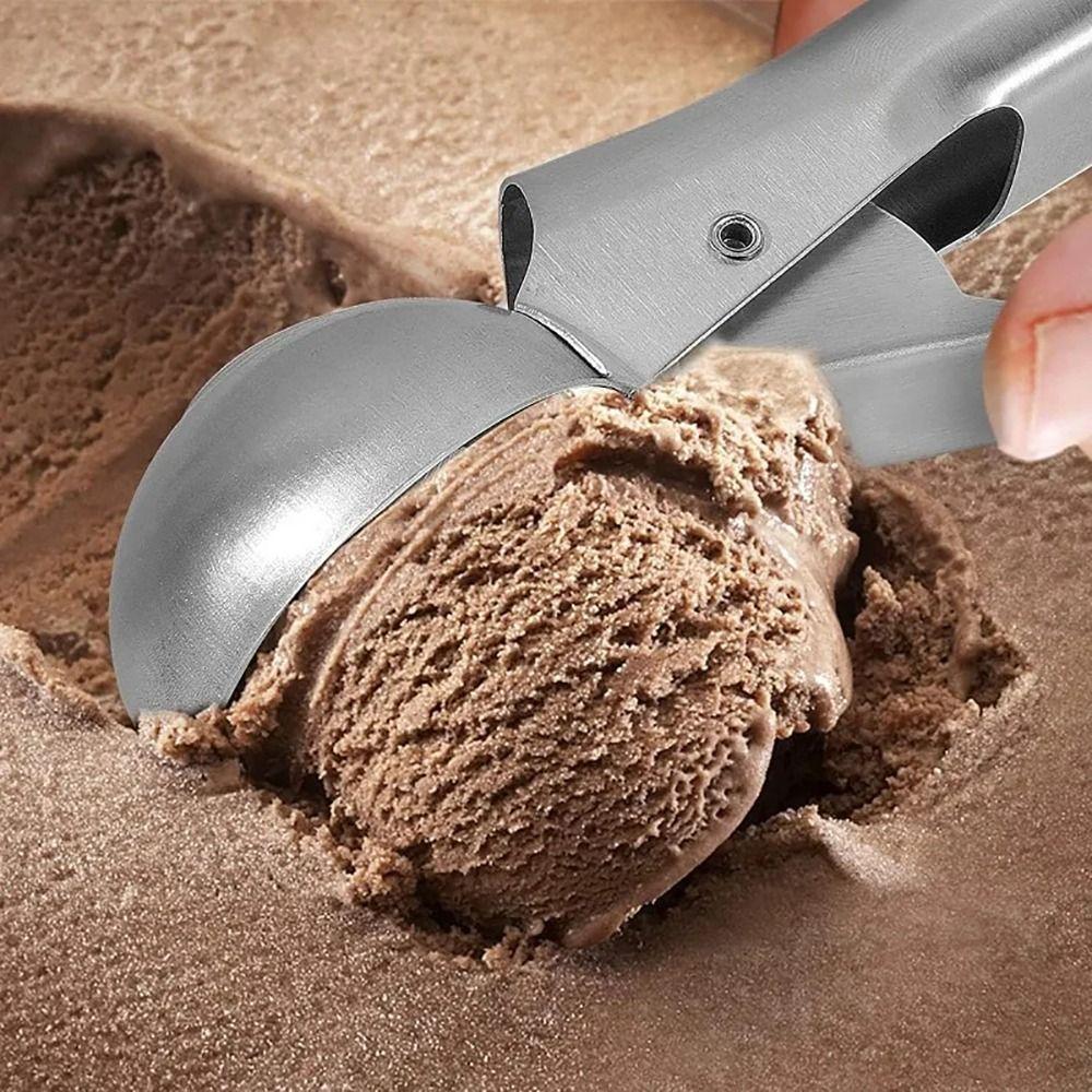 1Pcs Stainless Steel Scooping Spoon Rebound Snowball Maker Ice Cream Spoon Home Kitchen Tools