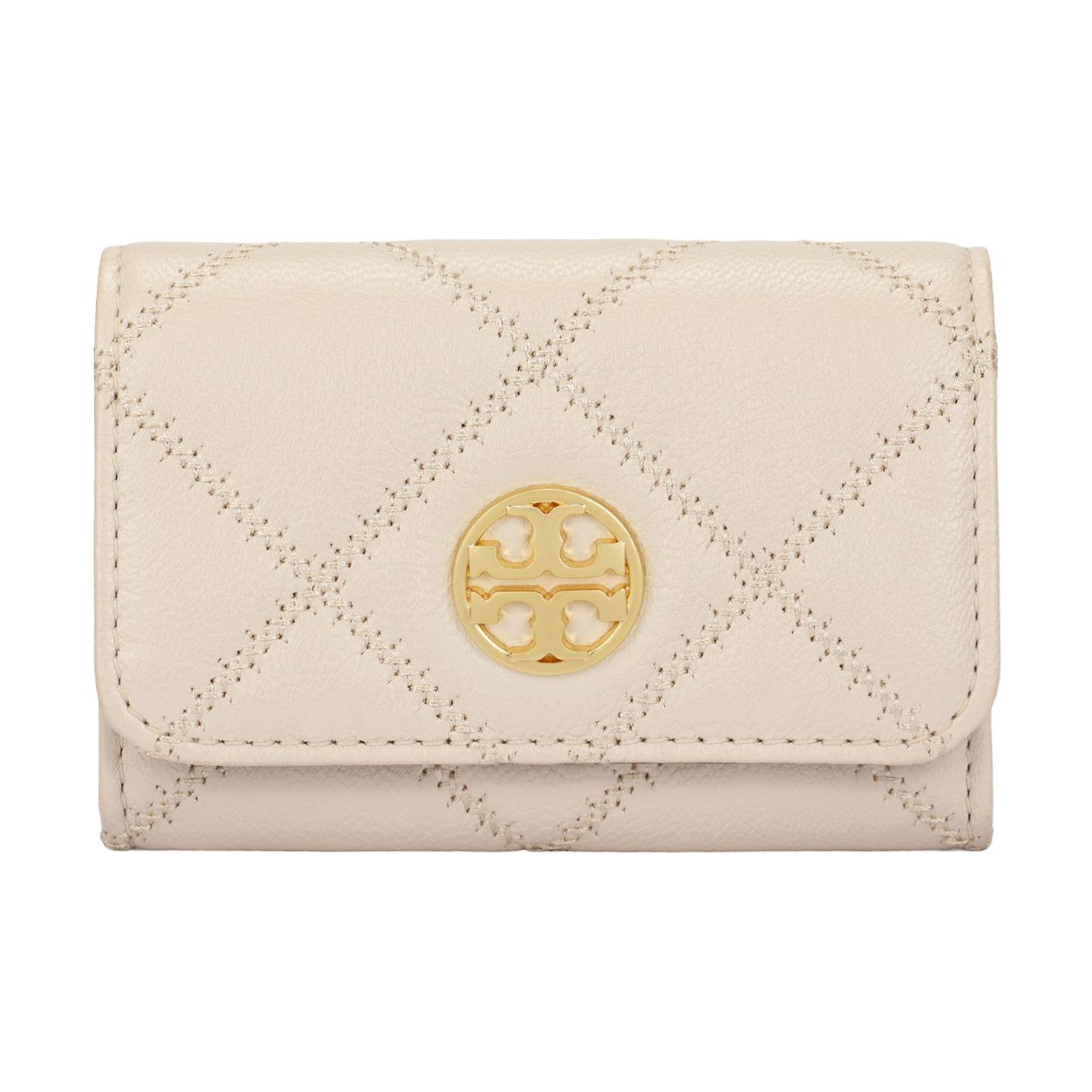 Tory Burch Tb-Willa Solid Flap Closure Leather Wallet Women wallet Cheese-White 87866-724 Cheese White 20490₽
