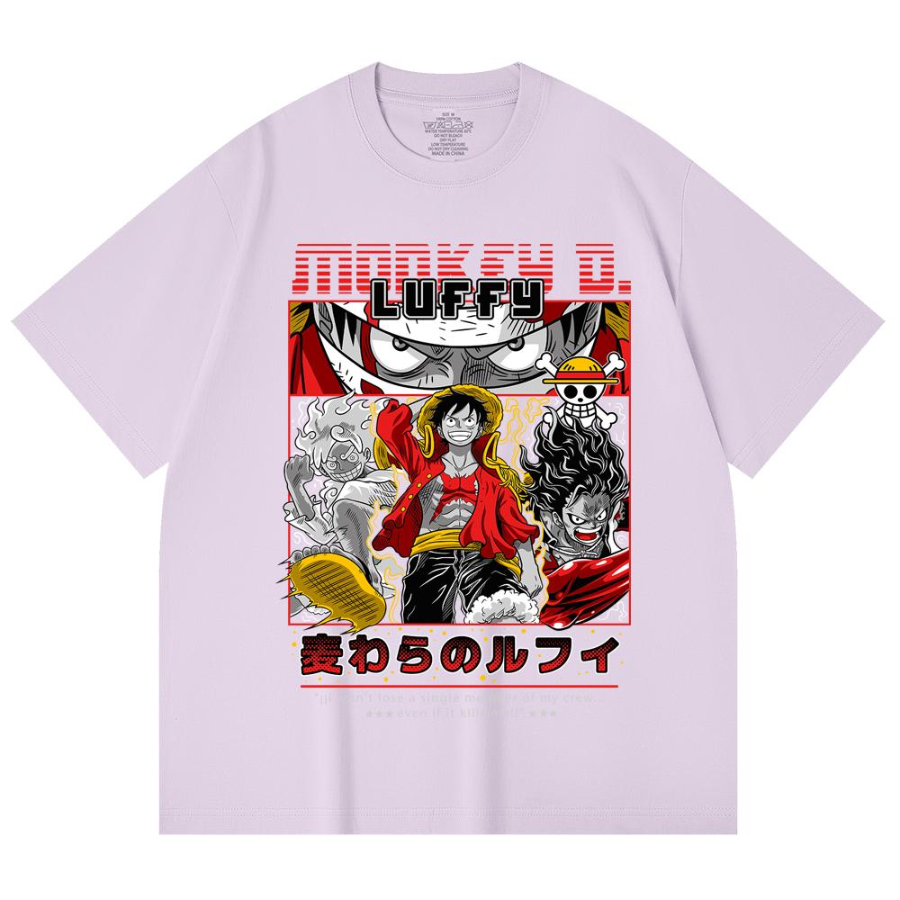 230 Gsm 100% Cotton One Piece V16 Luffy Print Unisex Heavy Cotton T Shirt