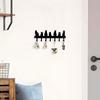 Cat Shaped Key Hook Wall Mount Metal Key Holder Home Storage Decoration Christmas Gift