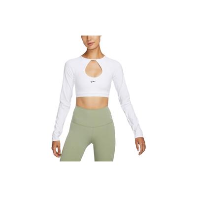 Indy Solid Logo Quick-Dry Short Sleeve Workout Top Women Tops White FB4103-100