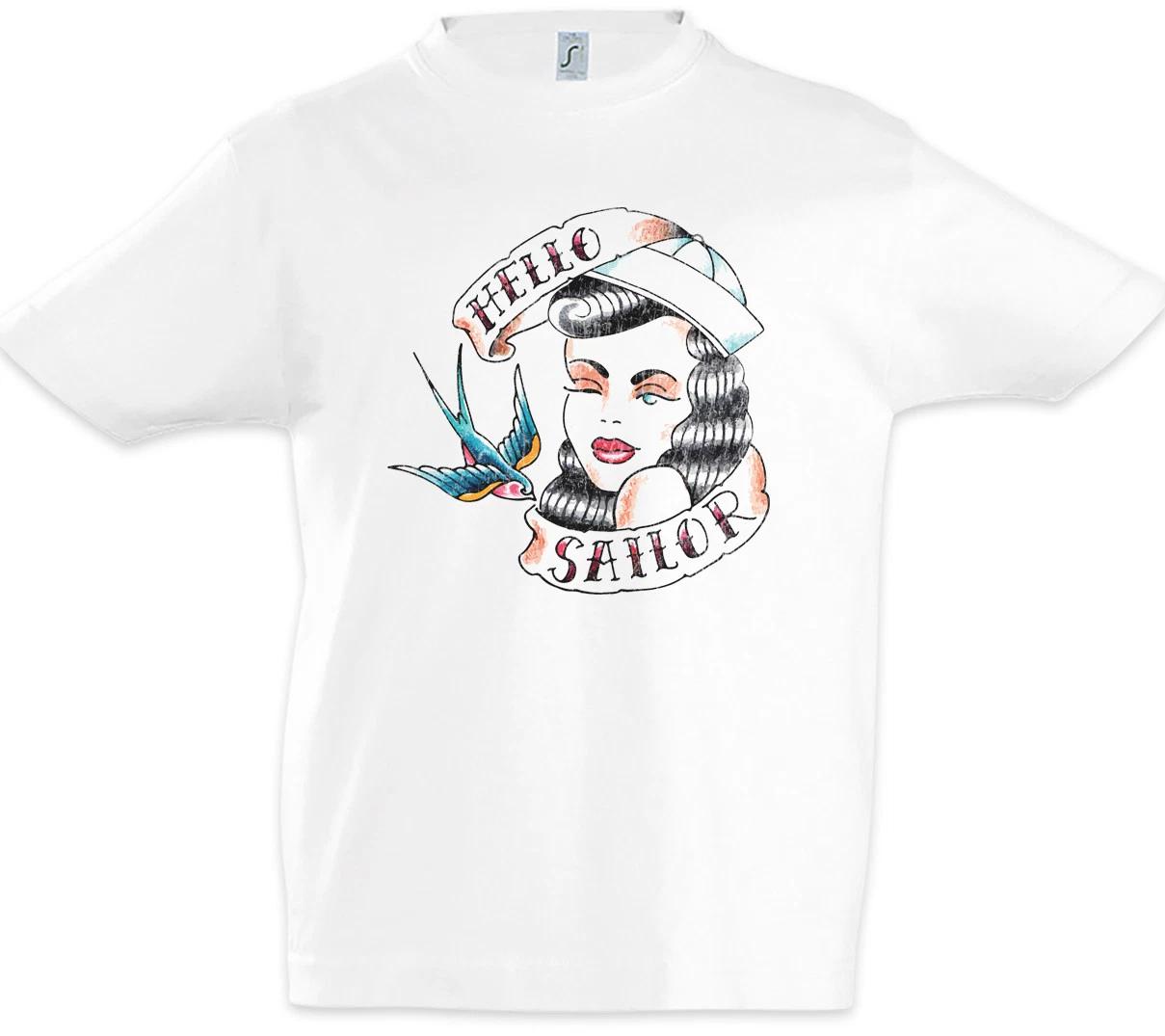 Русалка III Детская футболка для мальчиков Моряк Парусный спорт Парусник Татуировка Шкипер 130