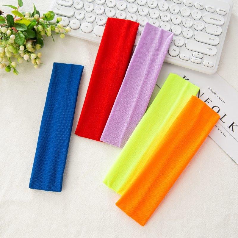 5PCS Outdoor Sports Headband  Fitness Hairbands Woman Hair Wrap Brace Elastic Cycling Yoga Running Exercising Sweatband