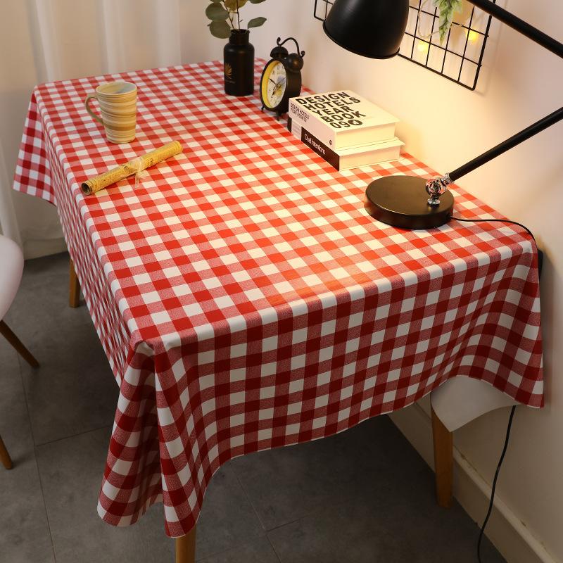 Tablecloth Waterproof and Oil-proof Wash-free Desk Rectangular Dining Table Tablecloth Coffee Table PVC Table Mat