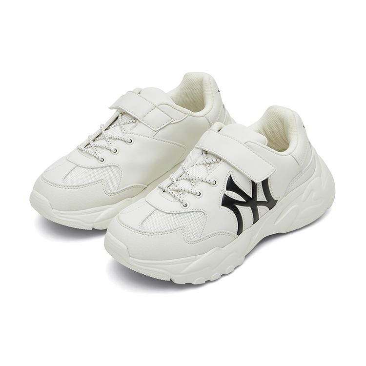 MLB Big Ball Chunky 24SS Slip Resistant Durable Low Top Casual Shoes Kids sneakers White 7ASHJB14N-50WHS