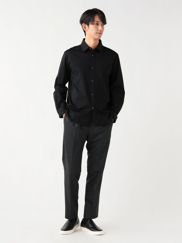 Beams Heart Men's Luxury Ponte Shirt, Black, Size L