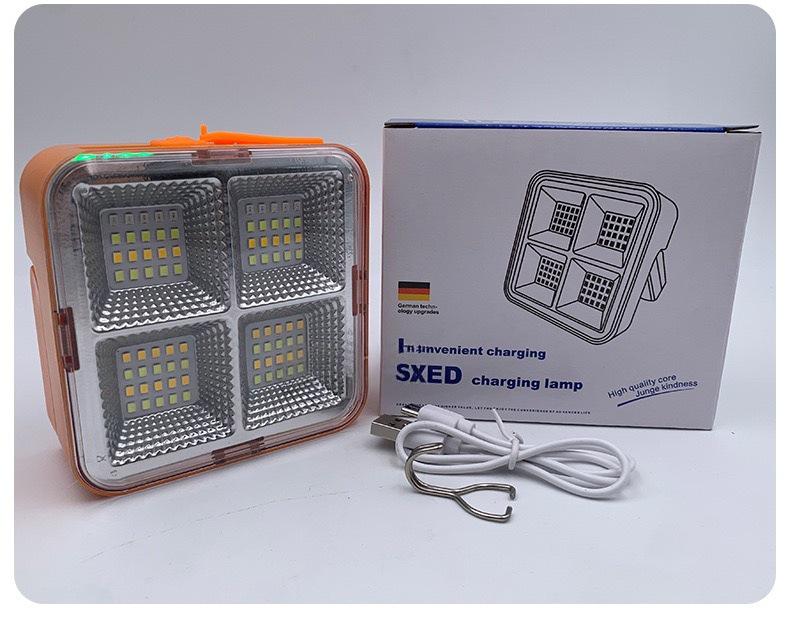 USB Rechargeable Solar LED Spotlight: Portable Outdoor Camping & Emergency Lamp