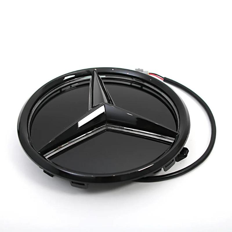 Für Mercedes Benz GLC X253 GLE W167 GLS X167 V W447 Glänzend Schwarz und Silber LED Spiegel Stil Frontgrill Stern Emblem Logo