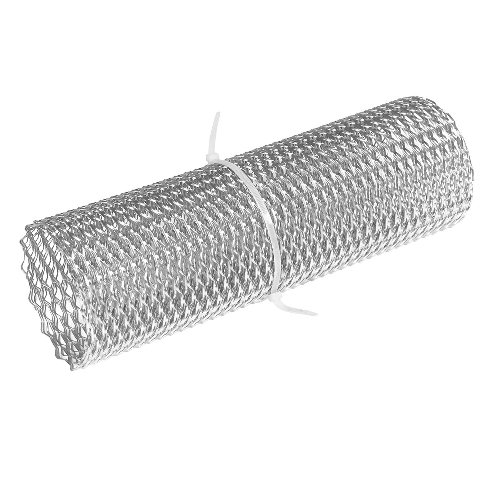 Car Front Center Grid Grille Rhombic Mesh Stable Structure Aluminum Universal Fit for Cars Silver