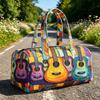 TEMU Quilted Travel Bag Fashion Print Womens Yoga Tote Gym