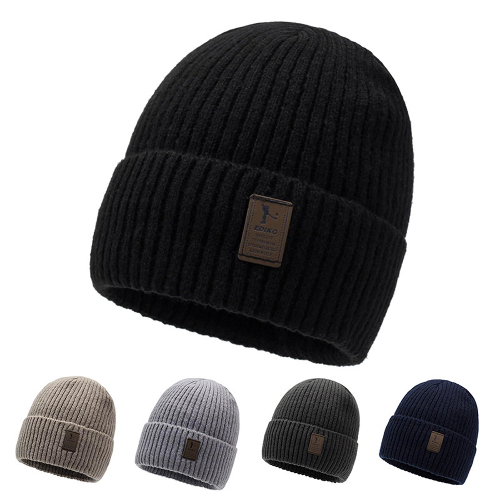 

Мужские и женские вязаные шапки для холодной зимы, бархатные шапки, модные шерстяные шапки, спортивные шапки-пуловеры для активного отдыха One Size чёрный