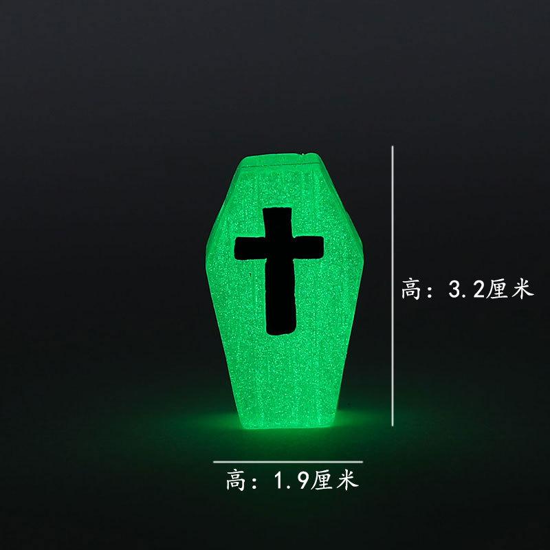 Decor Mini Luminous Ghost Ornament Halloween Decoration Coffin Pumpkin Bat Glowing Home Decoration Micro Miniature Decoration