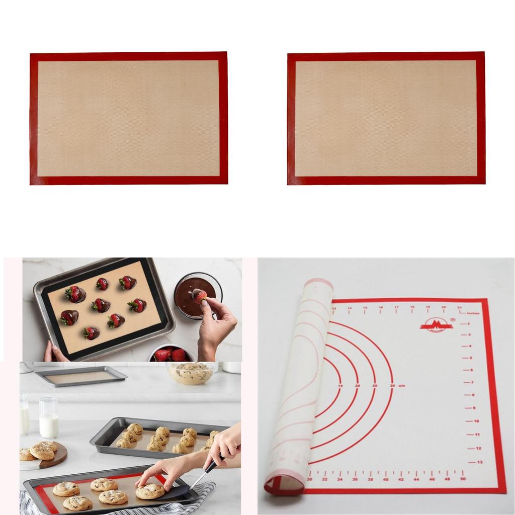 Silikonowa Mata do Pieczenia Nieprzywierająca Powierzchnia do Przygotowywania Jedzenia Do Użytku w Piekarniku i do Ciast