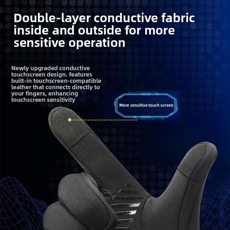 Thermal Gloves, Cycling Gloves, Windproof and Waterproof Gloves, Skiing Gloves, Cycling Gloves for Outdoor Activities, Touchscreen Gloves