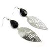 Les Trésors De Lily [M1891] - 'Carmen' Black Silver Earrings