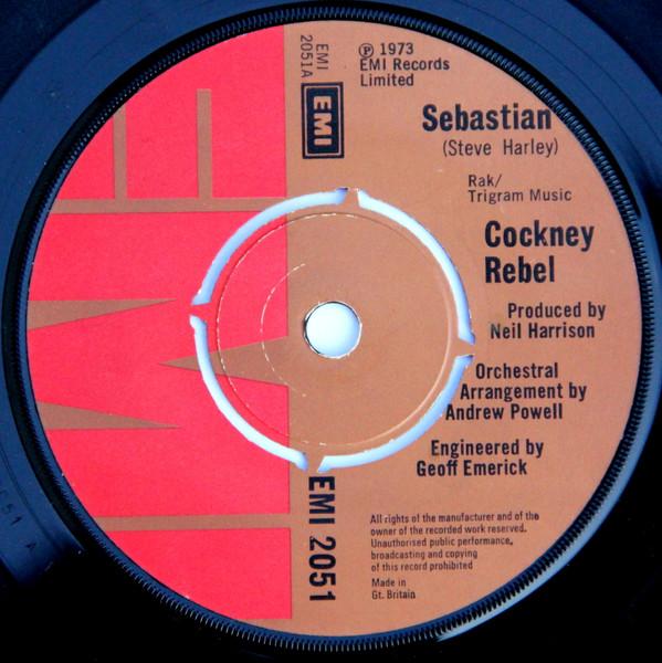 7inch Record COCKNEY REBEL  Sebastian EMI2051 EMI 1973 UK Rock Used