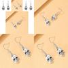 Trendy Fashion Statement Skull Head Pendant Earrings For Women Geometric Design
