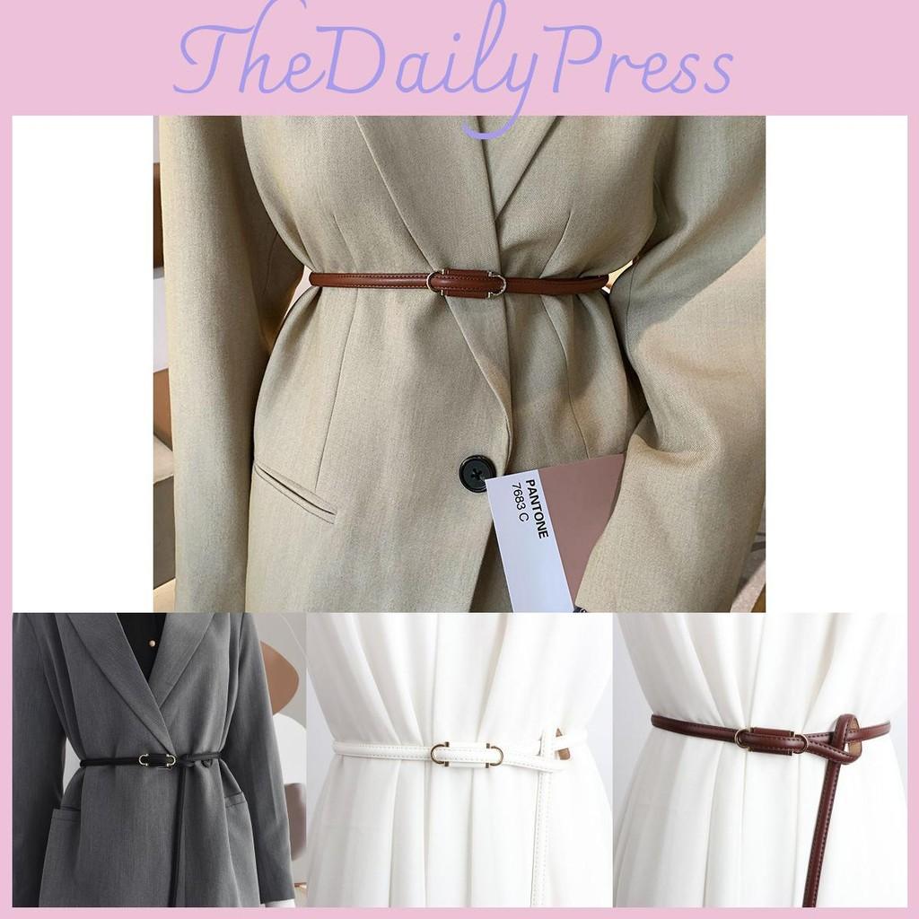 Stylish Knotted Soft Leather Belt For Women Featuring A Fashionable Minimalist Design In Classic Colors