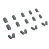 Cement Green Solid Color Square Medium And Long Manicure White High Cold Wind Manicure Wearable Manicure Piece