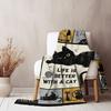 Cozy Cat Lovers Dream Blanket Super Soft Flannel Throw Pattern Digital Printing and Lightweight Design for Camping Perfect Gift