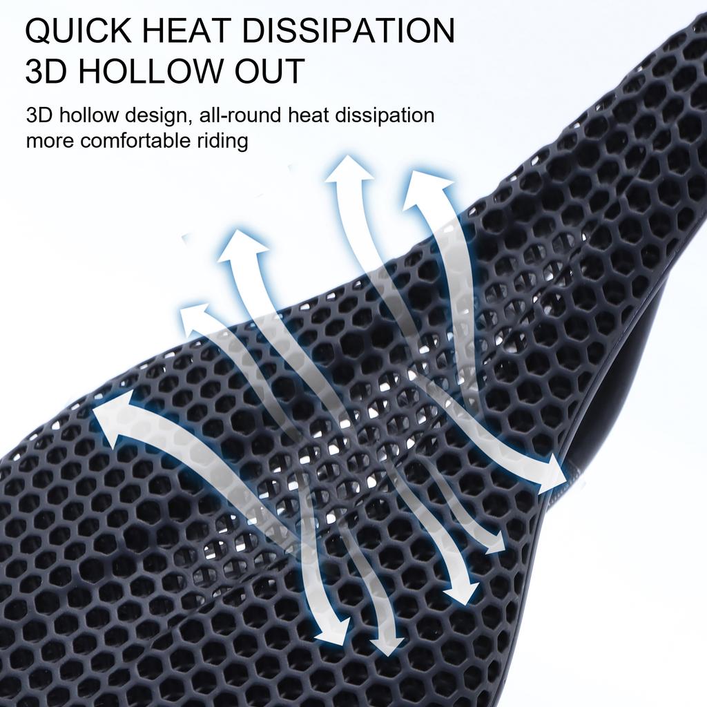 Odier  Comfortable 3D Printed Carbon Fiber Saddle Bike 3d Hollow Design Outdoor Cycling Carbon Fiber Road Bike Saddle